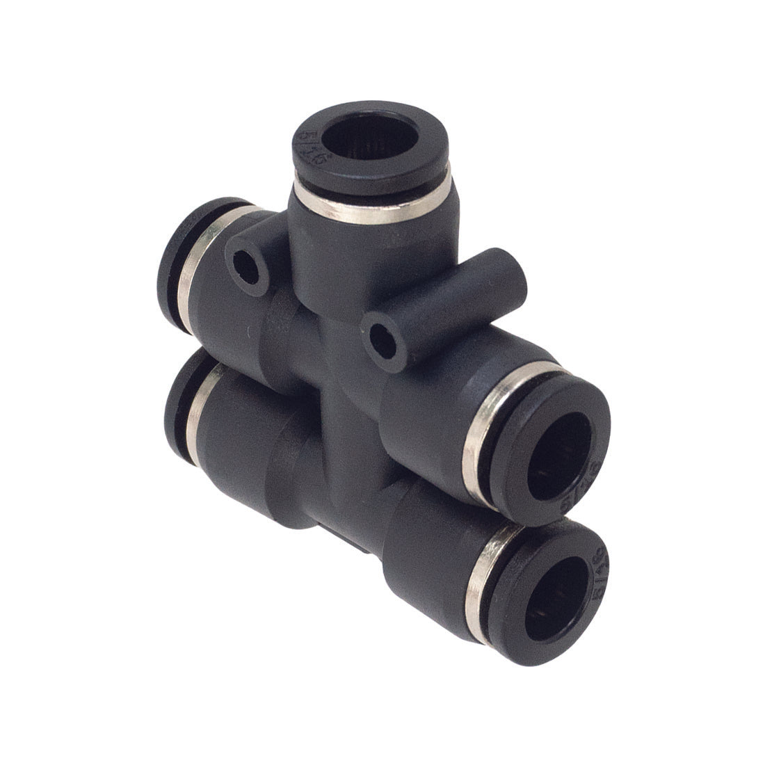 PWP Push-to-Fit Double T-Fitting - 5/16 Inch Left Angle View