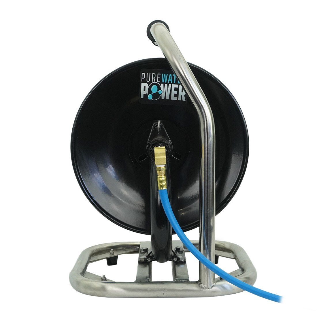 PWP Heavy Duty Portable Hose Reel - 150 Foot Left Side View