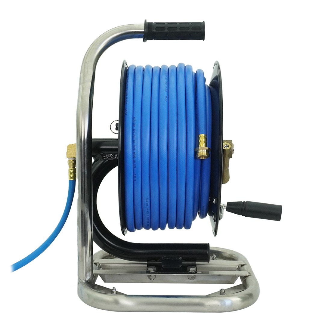 PWP Heavy Duty Portable Hose Reel - 150 Foot Front View
