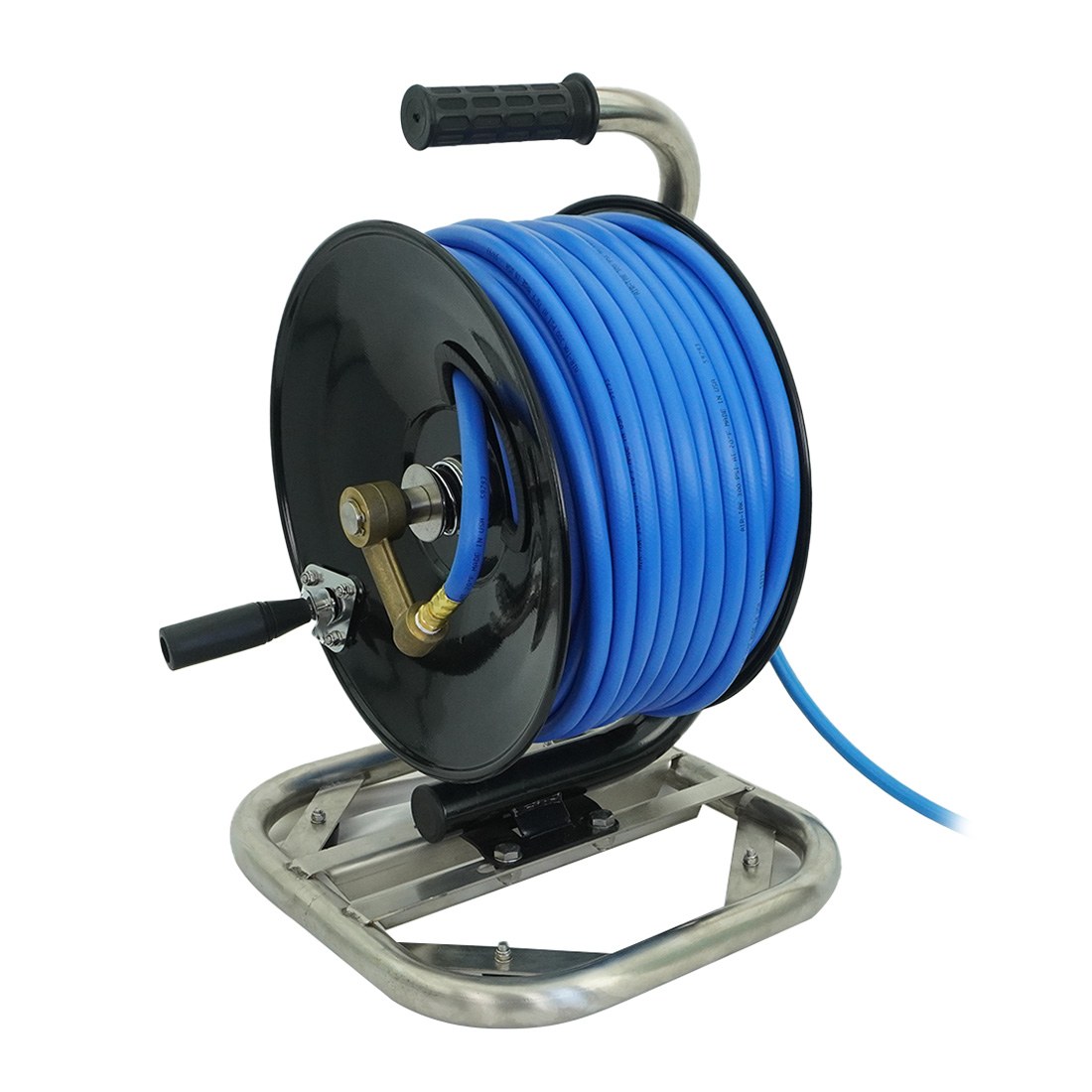 PWP Heavy Duty Portable Hose Reel - 150 Foot Left Angle View