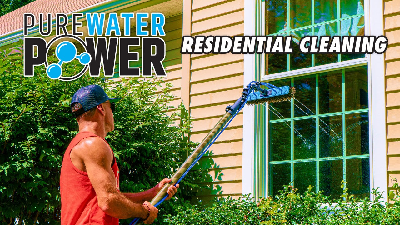 Load video: Residential Window Cleaning with Pure Water Power