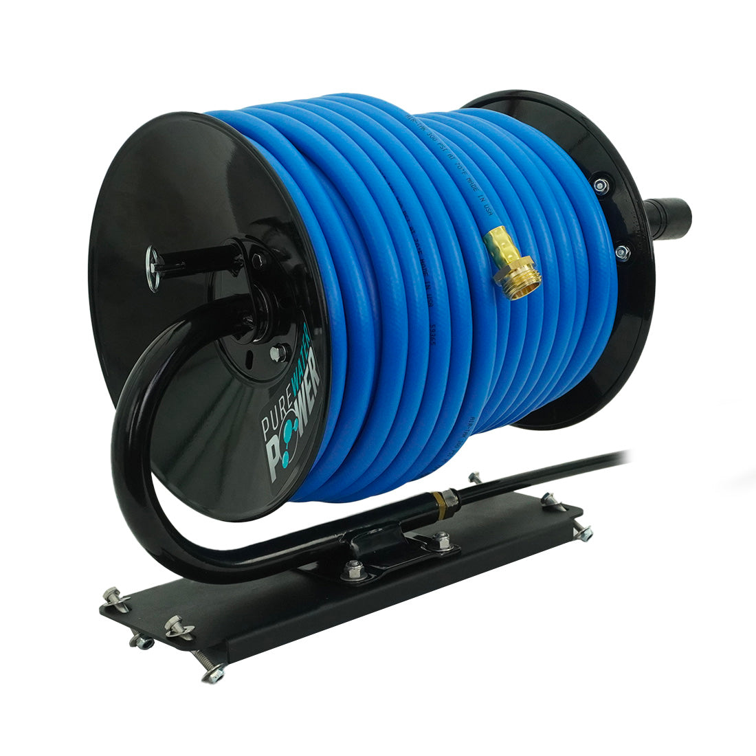 Pure Water Power Little Beast Add-on Hose Reel - 150 Foot Angle View