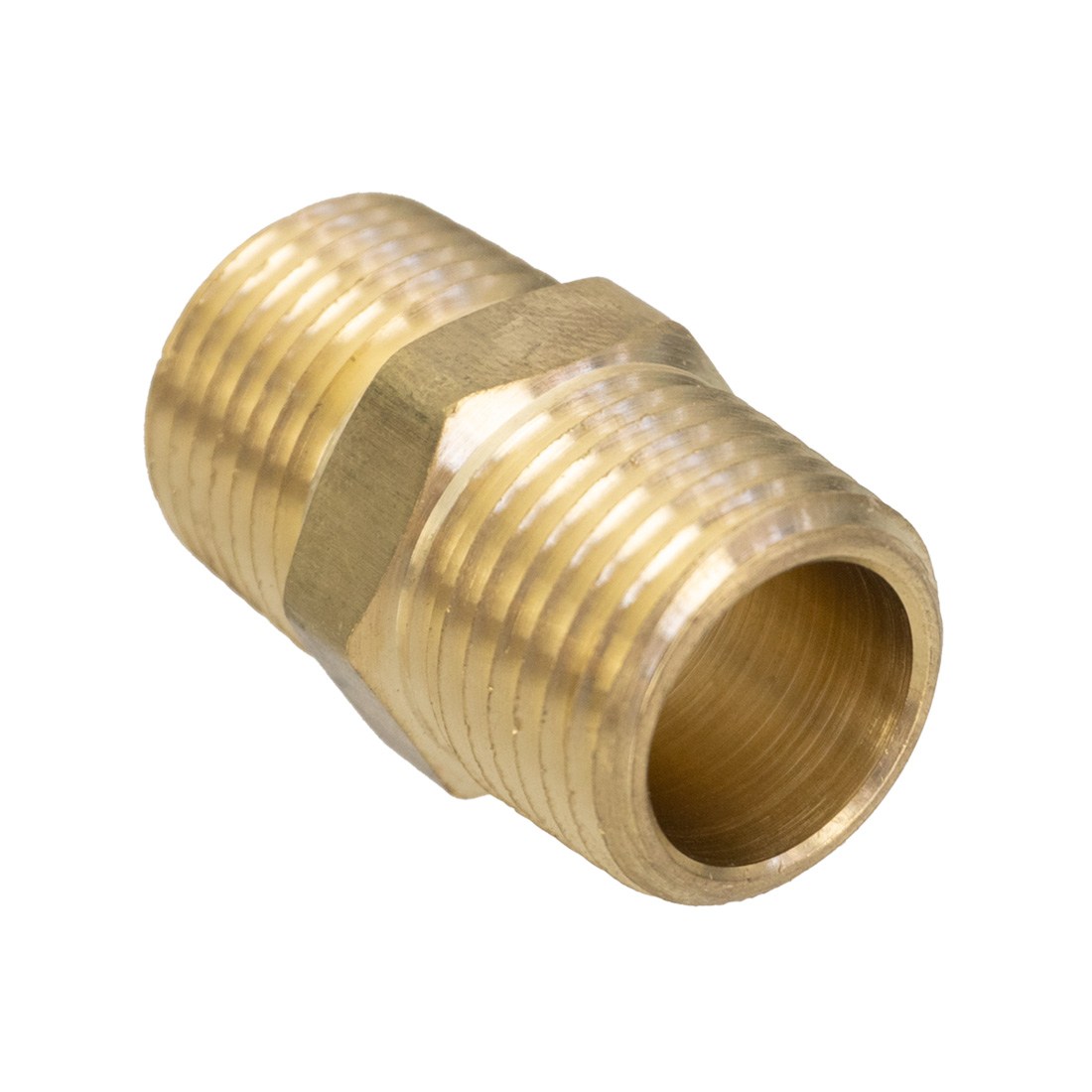 PWP Brass Fitting - Hex Nipple 1/2 NPT Main View