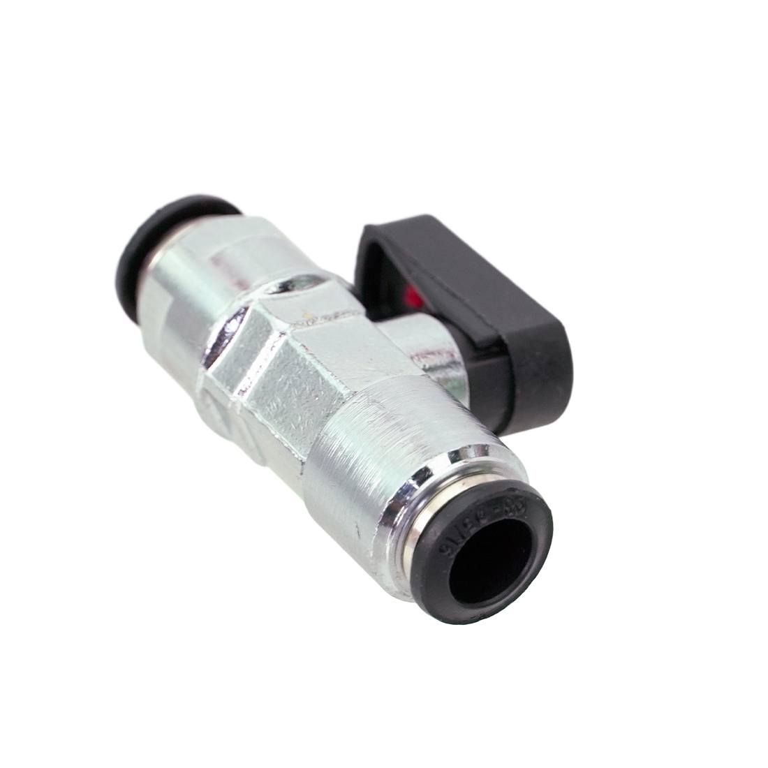 PWP In-Line Shut-Off Valve - 8mm Bottom Angle View