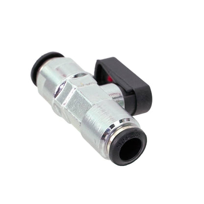 PWP In-Line Shut-Off Valve - 8mm Bottom Angle View