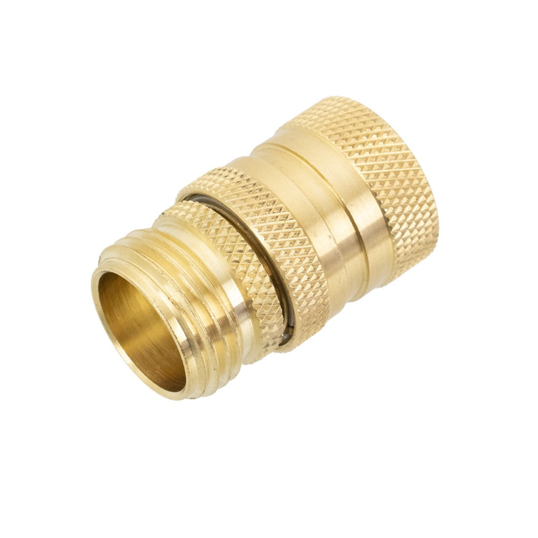 PWP Garden Hose Quick Connect Male and Female Set Brass Top View
