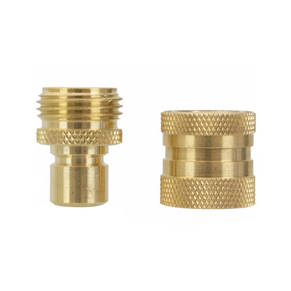 PWP Garden Hose Quick Connect Male and Female Set Brass Main View