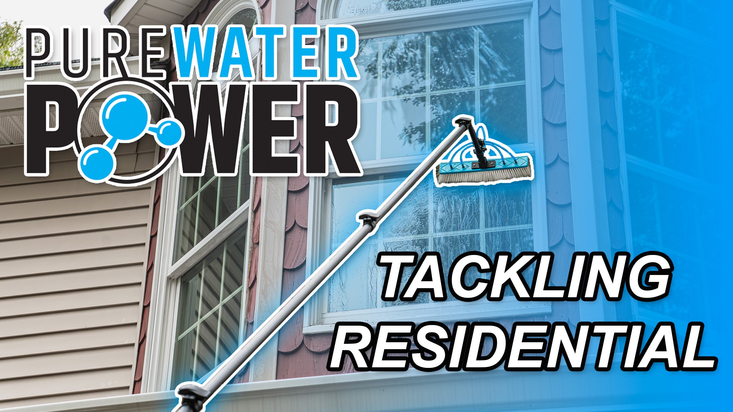 Load video: Residential Window Cleaning with Pure Water Power